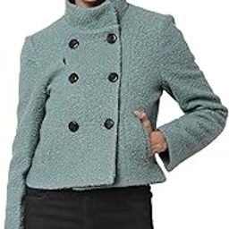 Women Textured Brown Collar Neck Polyester Short Coat-image-81