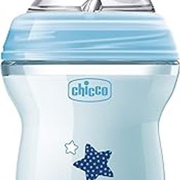 Chicco Natural Feeling 150ml Baby Milk Feeding Bottle with Wide Neck, Anti-Colic for Easy Milk Flow, For Babies & Toddlers 0m+, (Blue)-picture-32
