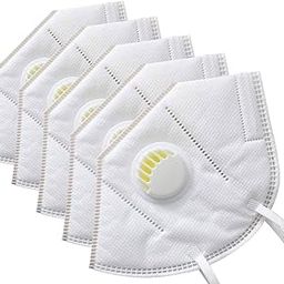 KINTIN Non Woven fabric (Pack Of 5) Premium N95 Mask For Men&Women With Mask Adjuster - Washable - Reusable - Anti Pollution Mask - Protection - Advanced Filtration-0