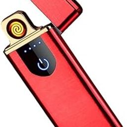 Drumstone 𝟱 𝘆𝗲𝗮𝗿𝘀 𝘄𝗮𝗿𝗿𝗮𝗻𝘁𝘆 Sleek Cap Straight Touch Lighter - USB Rechargeable, Flameless Windproof Electric Lighter with Touch Sensor & Stylish Metal Finish-image-3