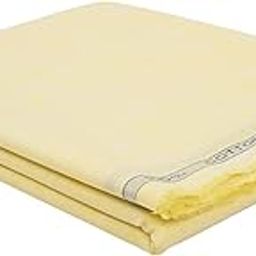 Men's Cotton Self Design 1.6 Meters Yellow Shirt Fabric (Big Pana) - Free Size-picture-1