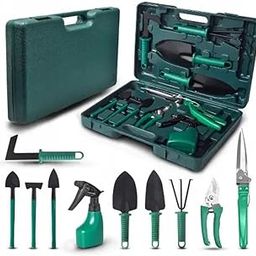 JERN 10 Pcs Durable Gardening Hand Tools Kit with Portable Box, Small Garden Planting Tools, Garden Essentials.-image-27