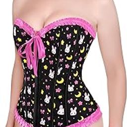Usagi Women's Moon Lace Up Bustier Black 4X-Large, Black, 4XL-image-70