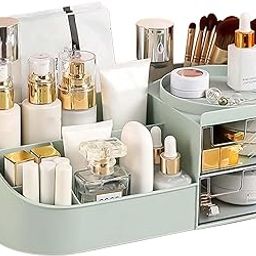 Rewup plastic Makeup Organizer,Makeup Organizer|Makeup Box For Storage|Make Up, Cosmetics, Skincare Organiser For Women|Elegant Makeup Vanity With Transparent Drawer-image-101