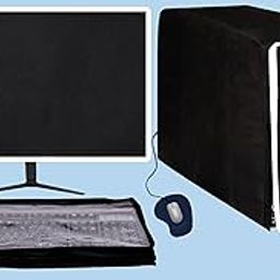 GUTSAV SALES COMPUTER DUST COVER 3 SET COVER 24 INCH MONITER, KEYBOARD, CPU COVER 3 SET 24 INCH-27