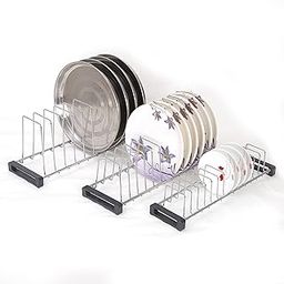 FIT N FORGET Expert Kitchen Fit N Forget Chrome Finished Standum Rack/Cutlery Rack/Cup Saucers Rack/Thali Rack/Utensil Holder (For 20 Inch Tandem Basket)-image-24