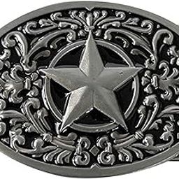 Western Lone Star Belt Buckle Black-image-82