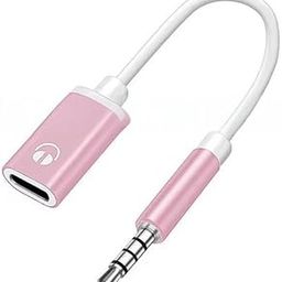 Zenarao Pink Headphone Jack Adapter, 3.5mm Male to TypeC Female Audio Cable Cord, USB C to Aux Audio Dongle Cable Cord, Compatible with MP3 Players, CD Players, Laptops, Tablets, Smartphone-16