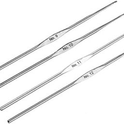4PCS Crochet Hooks No 9, No10, No11, No12 Stainless Steel Knitting Needles, Crochet Hooks Set for Beginners or Professionals-picture-30
