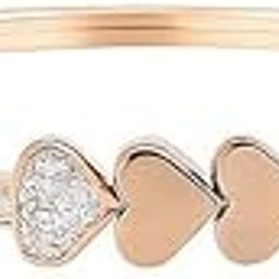 Stylish Rose Gold Bracelet for Women & Girls | Adjustable Heart Design Bangle with Sparkling Stones | Elegant Minimal Jewelry for Gifting, Casual, Office & Party-image-57