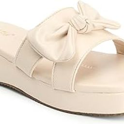 Women Fashion Butterfly Bow Band Slide Sandals-F25-image-84