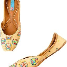 Owlet Jutti for Women | Soft Leather ethnic Juttis | Bite and Pinch Free Jutis | Ladies Juti | Office Flat Stylish Mojari | Ethnic stylish Flats for Girls | mojris for women | Beige Cream colour Jooti | Best for casual wear Nagra-image-21