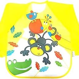 MOMISY Waterproof Smock Painting Apron for Kids Full Sleeve Feeding Bib for Babies Cartoon Animal Art for Infants Toddler Boys Girls-picture-21