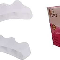 VRT® Silicone Gel Toe Separators, 5 Holes High Elastic Toe Straightener Hammer Hallux Valgus Corrector Pain Relief Toe Straightener Achilles Stretcher, Toe Separator Foot Care, Toe Spacers Bunion (White)-image-51