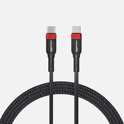 AmazonBasics Premium Braided USB Type-C to Type-C with PD 60W fast Charging and Data cable (Red -1.2 Meter)-22