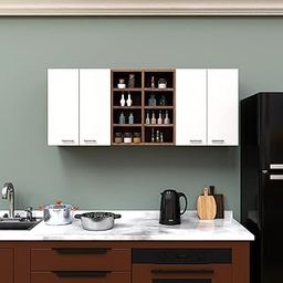 SPYDER CRAFT Engineered Wood 4 Door Wall Mounted Matte Finish Victoria Kitchen Cabinet for Office,Hall|Cabinet for Kitchen |Living Room| Color: White Noce Lyon|| Assembly-DIY (Do-It-Yourself)-image-10
