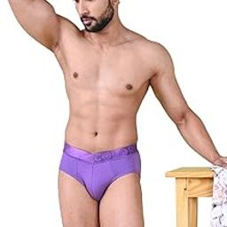 Cotton Blend Modern Standard Solid Men Briefs-image-62