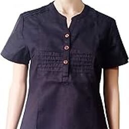 Black Colour Linen top for Women-image-10