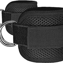 Fitcozi 2Pack Comfortable Ankle Strap for Cable Machine, Fitness Work Out Cuff Attachment for Home & Gym, Booty Workouts Kickbacks, Leg Extensions, Hip Abductors Men Women-image-93