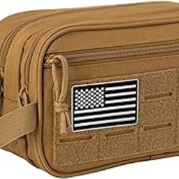 THE STYLE SUTRA® Men's Toiletry Bag Utility Tools Storage Bag Handbag Portable Cosmetic Pouch Khaki | Sporting Goods | Outdoor Sports | Camping & Hiking | Camping Storage-image-87