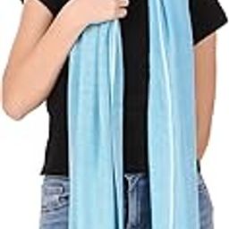 stole/scarf for girl/ladies Colour- Sky Blue soft viscose cotton blend ethnic pattern scarves pack of 1 ST-20-image-86