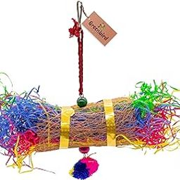 GREENBIRDS Toys Paper Foraging Paper Shredded Toy for Birds Chew Toy Cage Accessories for Bird Parrots, Cockatiel, Lovebird, Budgerigar, Finches Birds-image-98