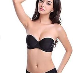 Women's Backless, Soft Padded Underwired Bra | Low Neck Bra | Backless Bra for Heavy Breast | Backless Bra Strap Transparent | Girls/Ladies/Black/Cotton/Casual/t-Shirts/Everyday/Regular/Bras-23