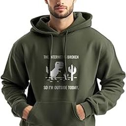 Men's Fleece Hoodie with Chest Graphic Print-image-22