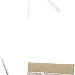 VELURA Rustic Wedding Burlap Jute Hessian Lace Guest Book Register Pen Stand Garter Set|1 x decoration painting machine|Garters| Wedding & Formal Occasion-image-48