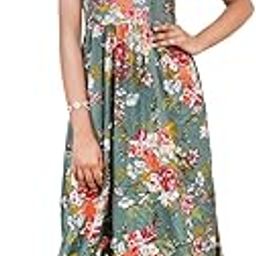 Tanushka Floral Print Maxi Dress, Spaghetti Strap, Sage Green with Red and White Flowers, Sweetheart Neckline-image-4