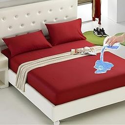 Mink Haven Waterproof Premium Cotton Mattress Protector |Super King Size (84x78 Inches)| Breathable and Hypoallergenic Ultra Soft Fitted Bed Cover, Maroon-image-29