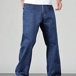 zaysh Loose Fit Mid Rise Dark Blue Men Denim Jeans (ZSH-06-101)-picture-14