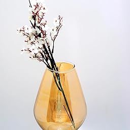 HOMESAKE Pitcher Flower Vase for Flower Plants Glass Vase Pot for Living Room Home Decor Dining Table Decoration Water Plants Bedroom Hall Aesthetic House Warming Gift, Classic Urn, (Gold)-image-95