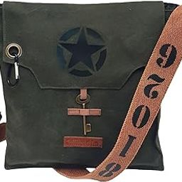 Sturdy Cotton Canvas Messenger Bags for Men and Women | With two Magnetic Snap Buttons Flap Closure, Adjustable Body Strap & Multiutility Lobster Hook (Green)-picture-30
