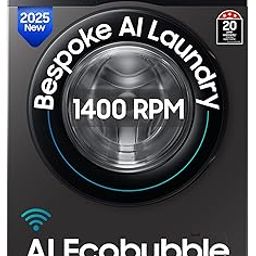 Samsung 9 kg, 5 star, AI EcoBubble, Super Speed, Wi-Fi, Hygiene Steam with Inbuilt Heater, Digital Inverter, Fully-Automatic Front Load Washing Machine (WW90DG5U24AXTL, Inox)-2