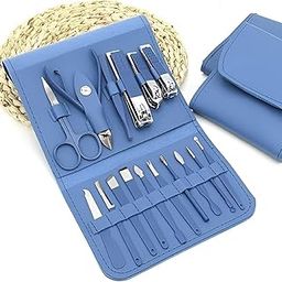 Stainless Steel Manicure & Pedicure Kit – 16-Piece Nail Grooming Set with Clippers, Cuticle Trimmer & Travel Case – Professional Nail Care for Men & Women (16 IN 1 MENICURE SET)-picture-5