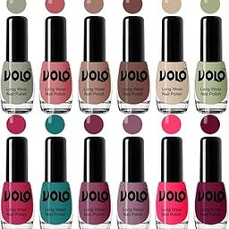 Volo True Wear High Gloss Impresso Nail Polish Sets of 12 Nail Paints(Nude, Pink, Nude, Nude, Nude, Mint, Pink, Green, Pink, Nude, Pink, Wine) 60 ML-image-73