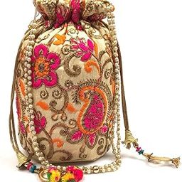 Traditional Indian Potli Bag with Pearl Handle-image-14