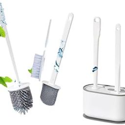 AROUND 3 in 1 Toilet Brush Set with Holder Wall Mounted Toilet Brush and Plunger Toilet Brush Set with Hanging Stand Silicone Toilet Cleaning Brush with Holder Toilet Brush Cleaner-image-41