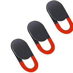 LUMOS CRAFT 2 in 1 Webcam Cover Slider Shutter to Prevent Accidental Left Open Ultra Thin Universal Design for Laptop, iMac, MacBook (Black) - Pack of 3-13