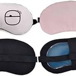 Samtrish Printed Eye Mask For Sleeping Men Women With Cooling Gel For Night Deep Sleep, Puffy Eye'S, Dark Circles,(Free Ear Plugs).-picture-4
