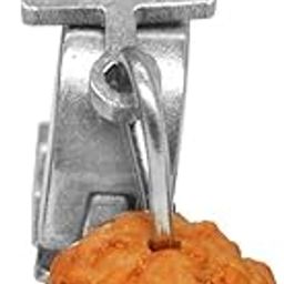 Religious Jewelry Lord Shiv Trishul Rudhrasha Bead Piercing Jewelry Stainless Steel, Wood Silver Hoop Earring-image-24