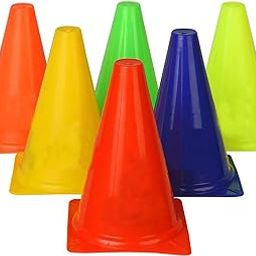 SGR polyethylene (PE) Plastic Agility Marker Cones for Soccer, Cricket, Sports Training, Traffic , Dog Agility and Outdoor Agility Training ( Multicolour)-picture-31