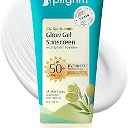 Pilgrim 2% Niacinamide Glow Sunscreen SPF 50 +++ for men and women with Spanish Squalane | Enhances Glow, Broad spectrum, Non-greasy, No white cast & Prevents Tanning | All skin types | 50 gm-2