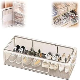 Clear Foldable Shoe Bag - Shoe Box Organizer | Transparent Shoe Rack | Dustproof Shoe Cover | Space-Saving Sneaker Box | Foldable & Easy to Clean | Storage Organizer | Pack of 1-17