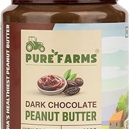 PURE FARMS Dark Chocolate Peanut Butter, 925gm Pack, Crunchy Delight with Rich, Pure Cocoa | Classic Snack, Guilt-Free Indulgence, Protein & Chocolate-18