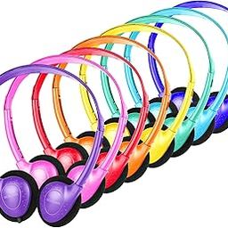 GDBOMA Kids Headphones Bulk 12 Pack for School Classroom Students Teens Children Gift and Adult 3.5mm Jack Multi Colors-image-62