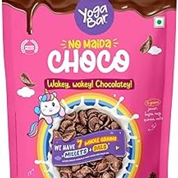 Yogabar Multigrain Chocos Cereal for Breakfast, Zero Maida, Delicious Chocolate Chocos for Kids & Adults, Protein Food, 0 Added Preservatives, Contains Jowar, Bajra, Ragi, Quinoa & Oats, 345g-image-88