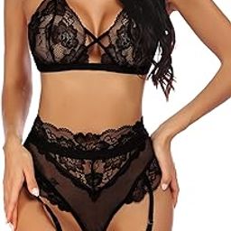 Women Babydoll Lingerie for Honeymoon Special Night Occasion with Bra Panty, G-Thong and Garter Belt Free Size-image-70