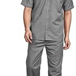 Pick N Pick Woven Cotton RICHED with Polyester Mens Nightsuit with Fully Elastic Pajama and Buttoned TOP-image-38